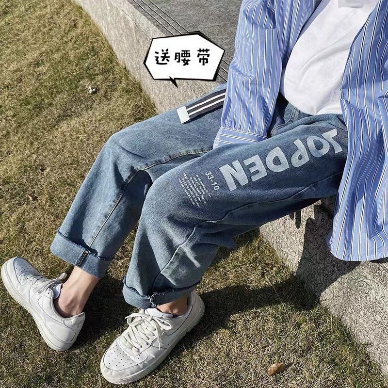 Baggy jean in chữ 2 màu siêu đẹp nam nữ