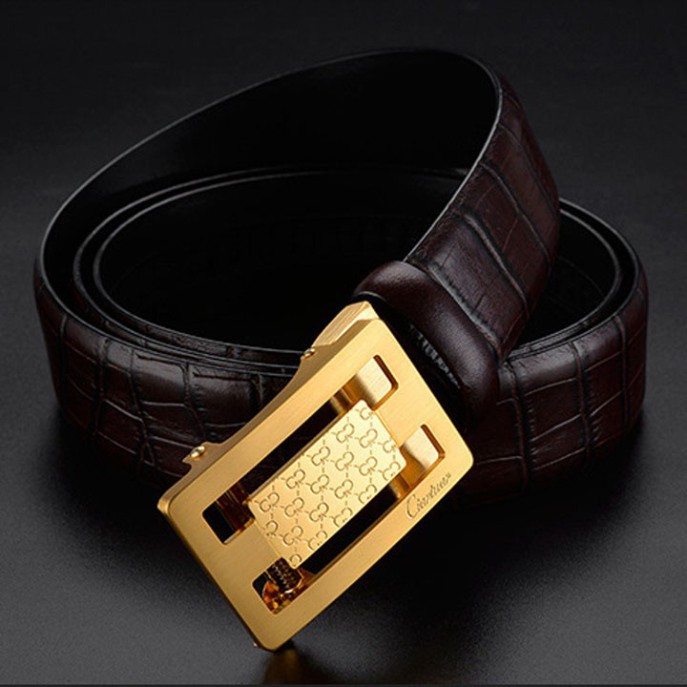 HÀNG HIỆU/Thắt Lưng Da Nam Khóa Tự Động Cao Cấp Dây Nịt Nam Da Bò 100% Chính Hãng Ciartuar Mầu Vàng Bạc Nam Tính... SALE