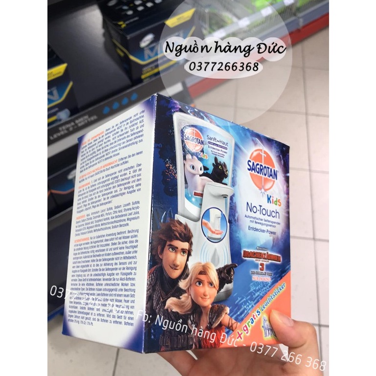 Máy rửa tay tự động cho trẻ Sagrotan Đức - Nguồn hàng Đức - Chú chó cứu hộ