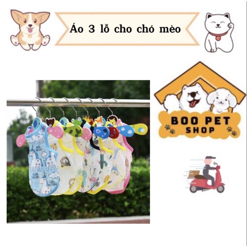 Áo Cho Chó Mèo - Áo Lưới Ba Lỗ Mùa Hè Cho Chó Mèo