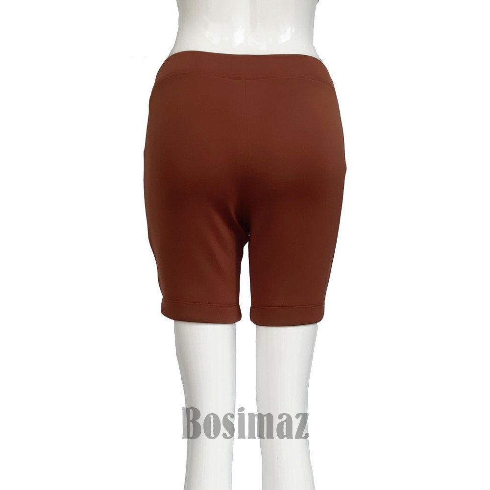 Quần Legging Nữ Bosimaz MS346 đùi không túi màu nâu cao cấp, thun co giãn 4 chiều, vải đẹp dày, thoáng mát không xù lông | WebRaoVat - webraovat.net.vn