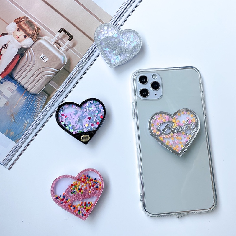 Giá Đỡ Điện Thoại Túi Khí Hình Trái Tim Đáng Yêu