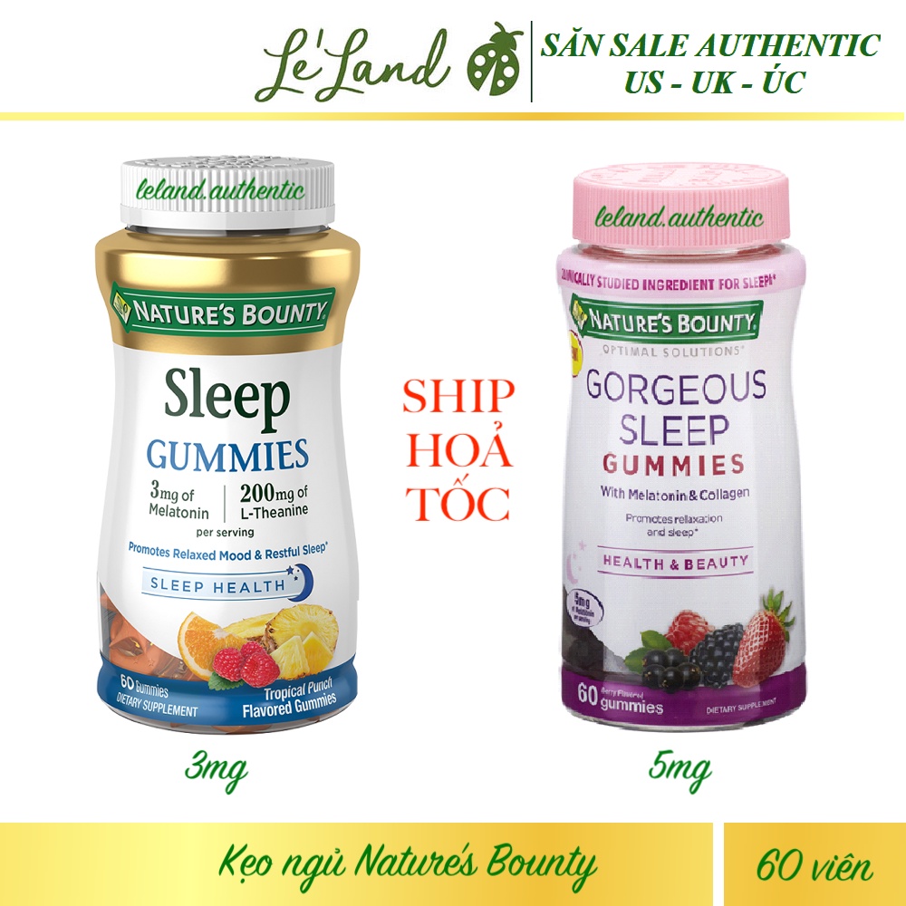 Bill US Săn sale 60% Kẹo ngủ Sleep gummies của Nature's Bounty