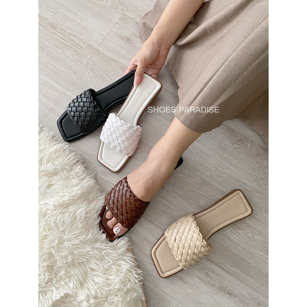 Dép đế bệt nữ bảng ngang thời trang đẹp Shoes Paradise