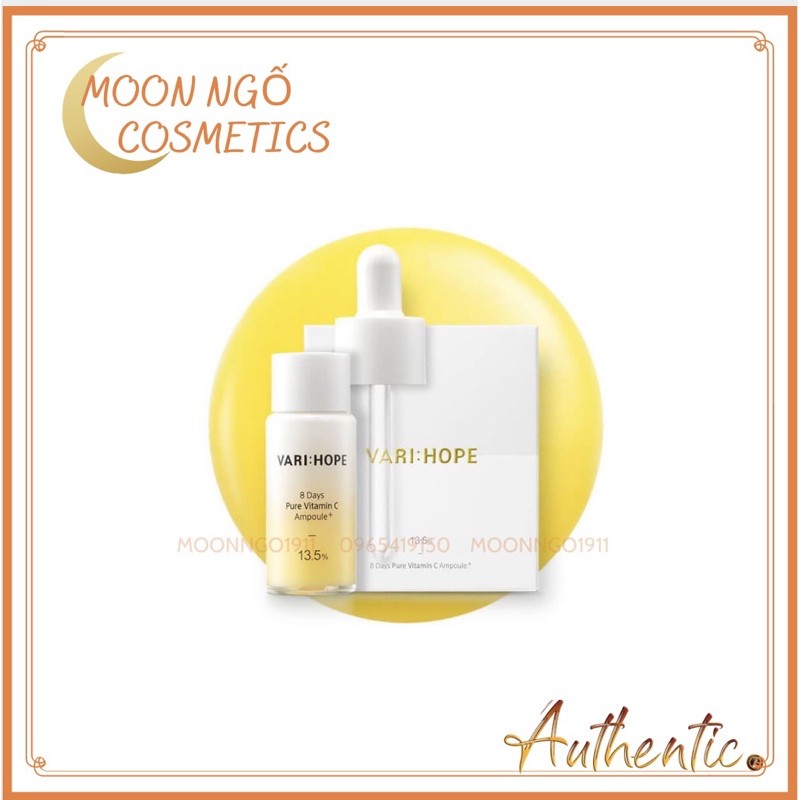 [Mã COS1904 giảm 8% đơn 300K] Serum Dưỡng Trắng 8 Ngày Vari Hope 8 days Pure Vitamin C Ampoule Plus (15ml)