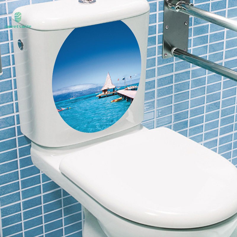 Miếng Dán Trang Trí Bồn Cầu Bằng Pvc 3d Diy