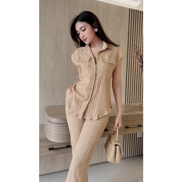 SÉT BỘ ĐŨI XỐP NỮ ÁO PHỐI TÚI HỘP ĐI CHƠI DỰ TIỆC THANH LỊCH SANG CHẢNH