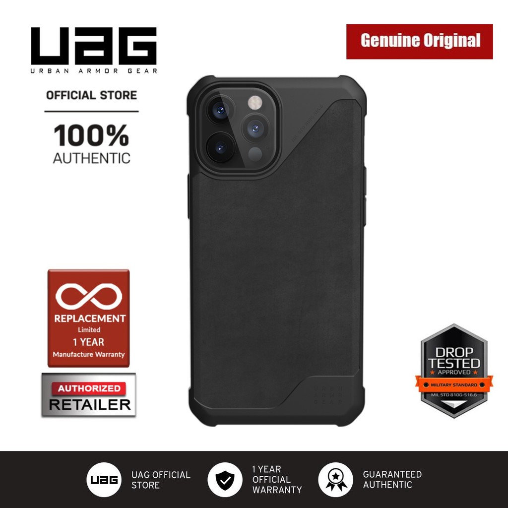 UAG Metropolis LT Series Apple Ốp lưng iphone 12/ 12 Pro/ Ốp lưng iphone 12 Pro Max/ Ốp lưng iphone 12 Mini - LTHR ARMR Black