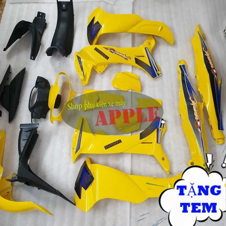 Dàn áo xe Jupiter V nhựa ABS cao cấp màu Vàng  Bộ vỏ nhựa xe Jupiter V - SPA-DG-JuV