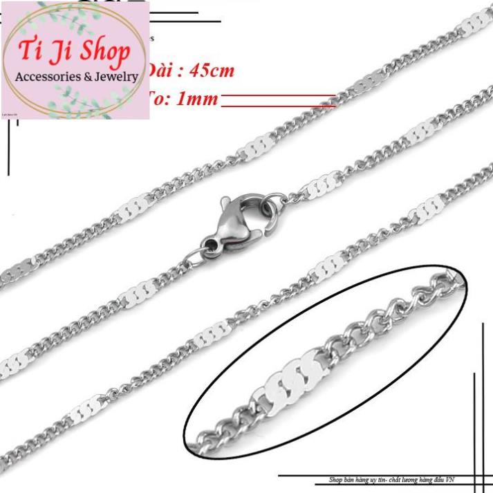DÂY CHUYỀN NỮ INOX KIỂU LẶC SIÊU NHÍ DẬP CÁCH ĐIỆU D  - đẹp, không đen