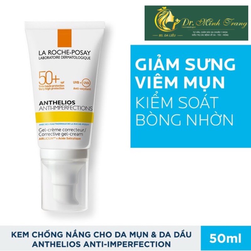 Kem chống nắng giúp bảo vệ da dành cho da bóng dầu, dễ nổi mụn La Roche-Posay Anthelios Anti-Imperfection 50ml | BigBuy360 - bigbuy360.vn