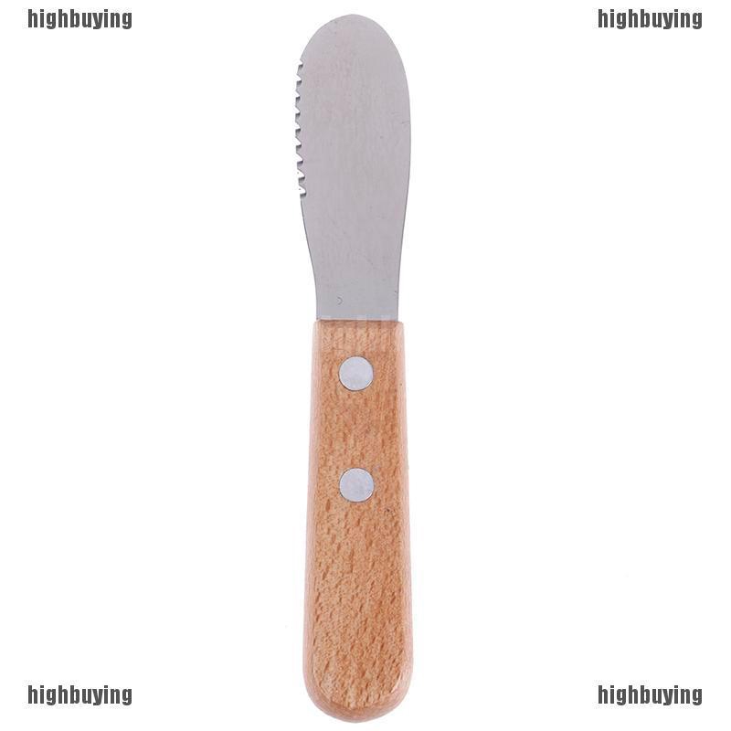 Dao nhỏ với cán gỗ và lưỡi inox dùng để cắt bơ tiện dụng