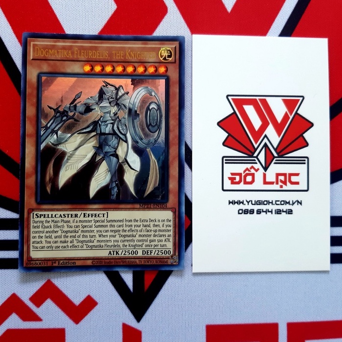 Thẻ Bài Mint90 Yugioh Monster Dogmatika Fleurdelis, the Knighted - MP21-EN104 - Ultra