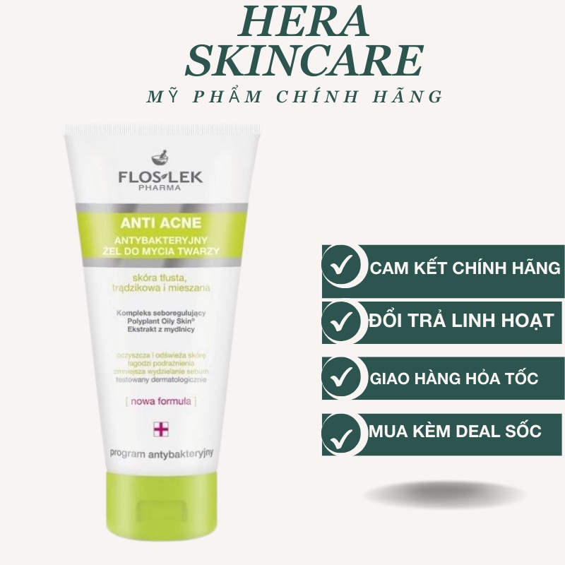 Kem Dưỡng Kiểm Soát Dầu Mụn và Điều Tiết Nhờn Floslek Anti Acne Mattifying Cream 50mL