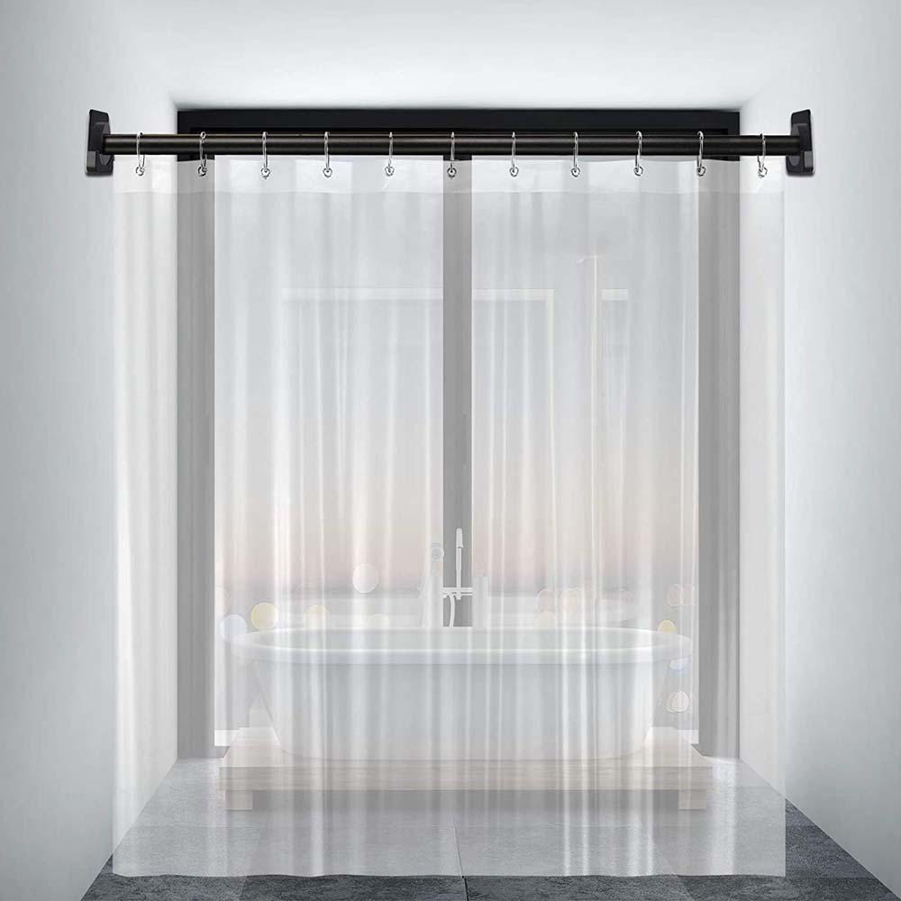 1 Cặp Giá Đỡ Thanh Treo Rèm Nhà Tắm Bằng ABS Kèm Ốc Vít Cố Định Chắc Chắn