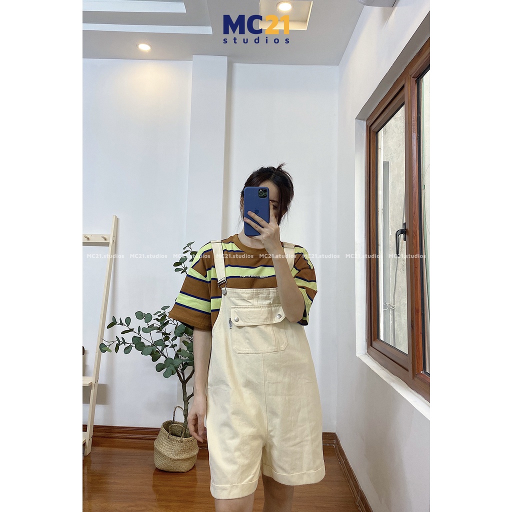 Yếm quần sooc MINIONCLOTHING oversize Unisex nam nữ form rộng Ulzzang Streetwear Hàn Quốc bigsize chất kaki xịn Q3204