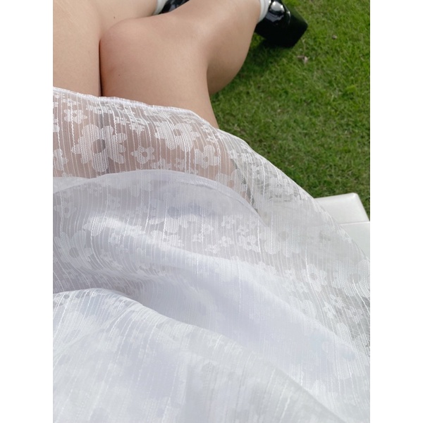 Váy babydoll tay phồng hoa nhí tiểu thư