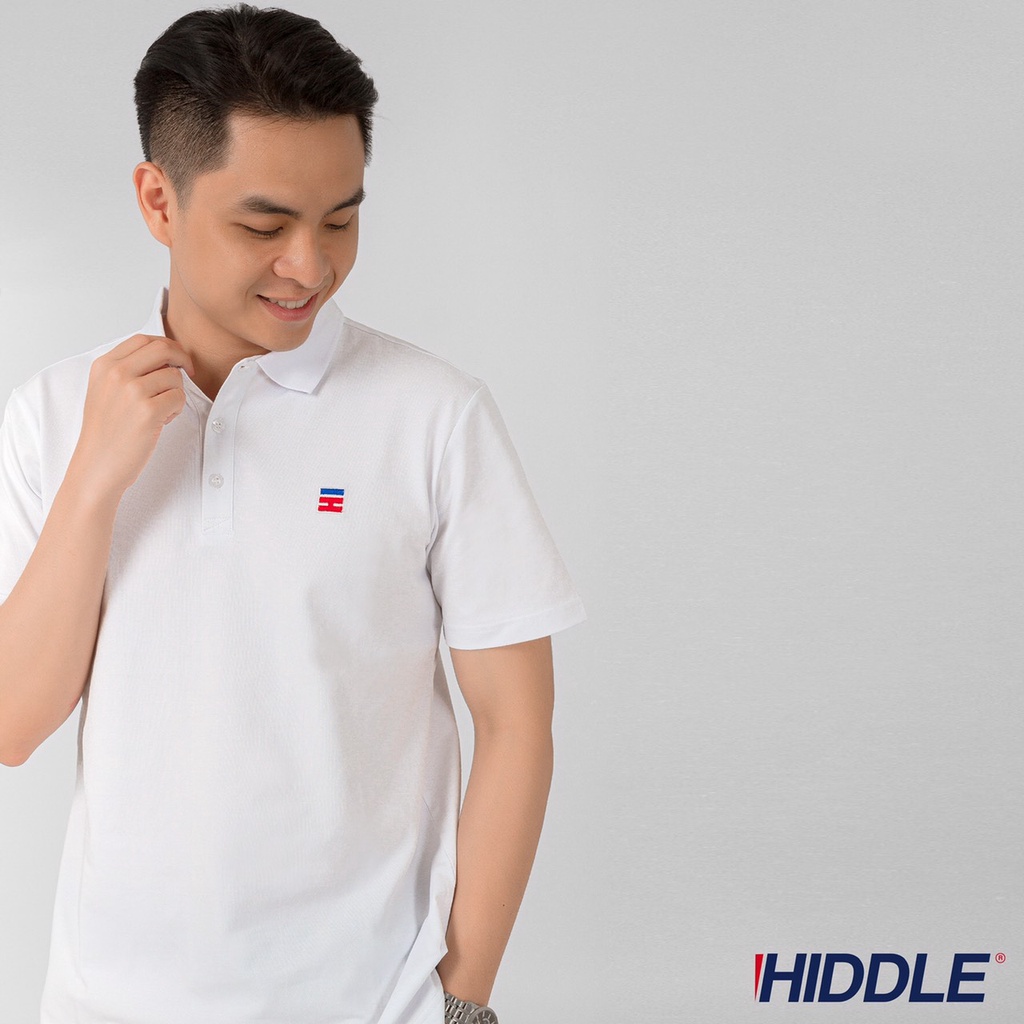 Áo thun polo nam basic vải cotton cá sấu cao cấp logo thêu HIDDLE 810201/810202
