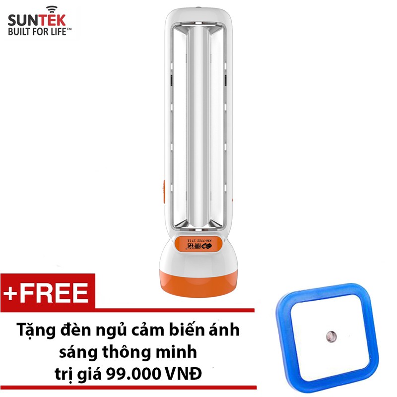 Đèn LED tích điện đa năng 2 trong 1 SUNTEK KM-7722 + Tặng đèn ngủ cảm biến ánh sáng