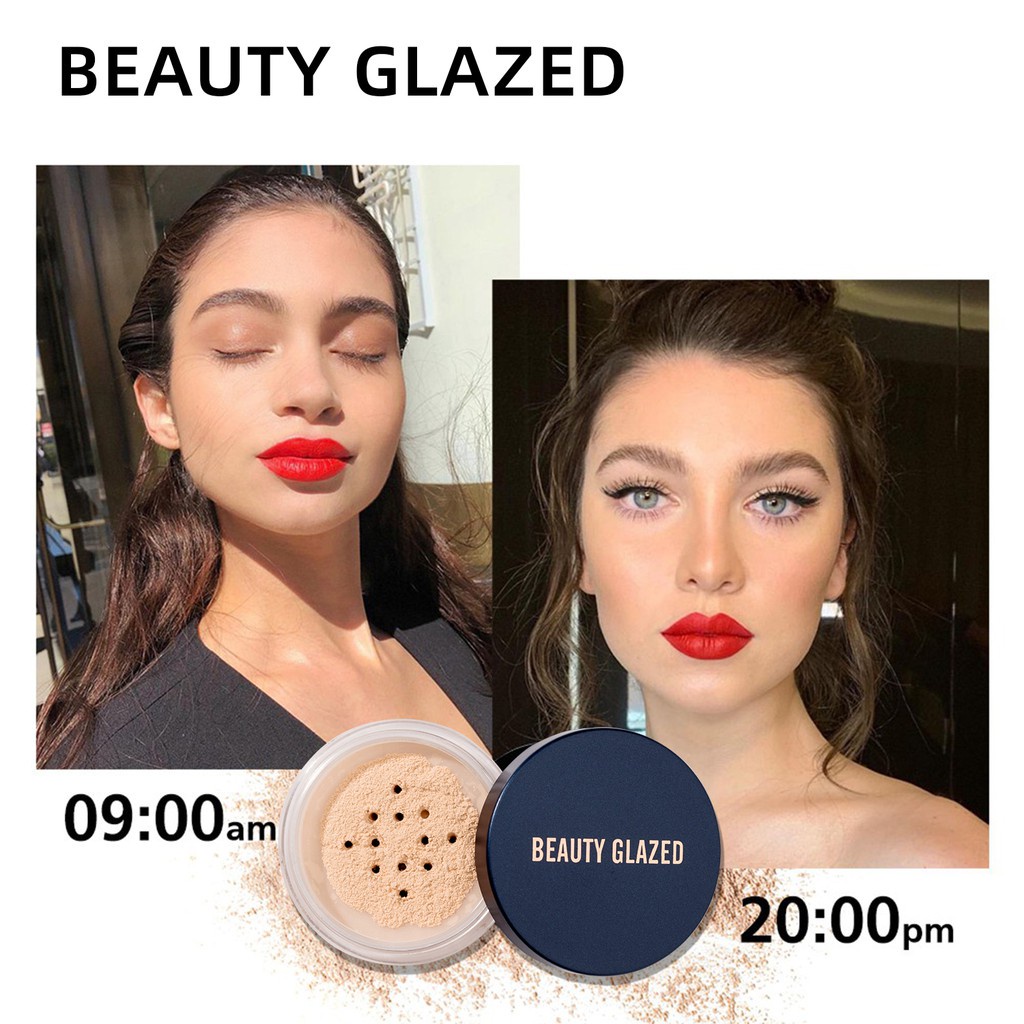BEAUTY GLAZED 2 màu phấn phủ kiểm soát dầu / phấn phủ trang điểm | BigBuy360 - bigbuy360.vn