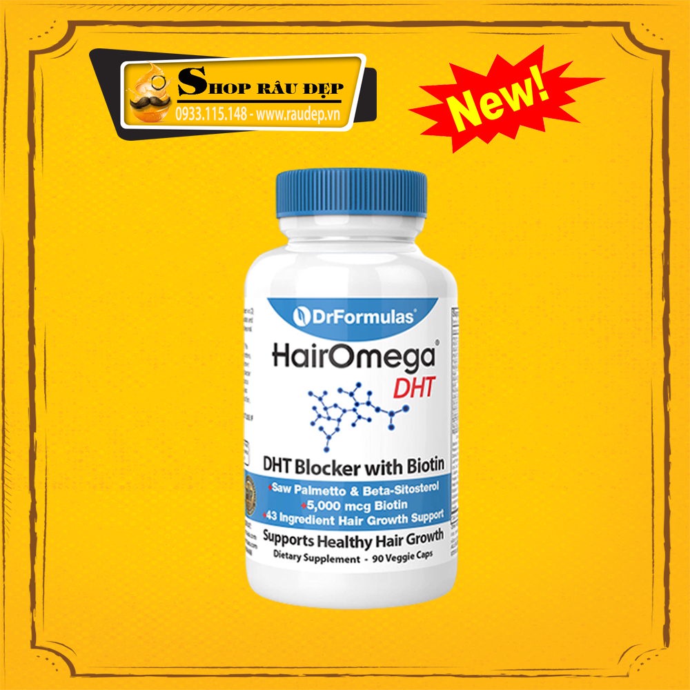 HairOmega DHT Blocker - Giảm Nhờn Da Đầu - Mọc Tóc Ngăn Rụng Tóc