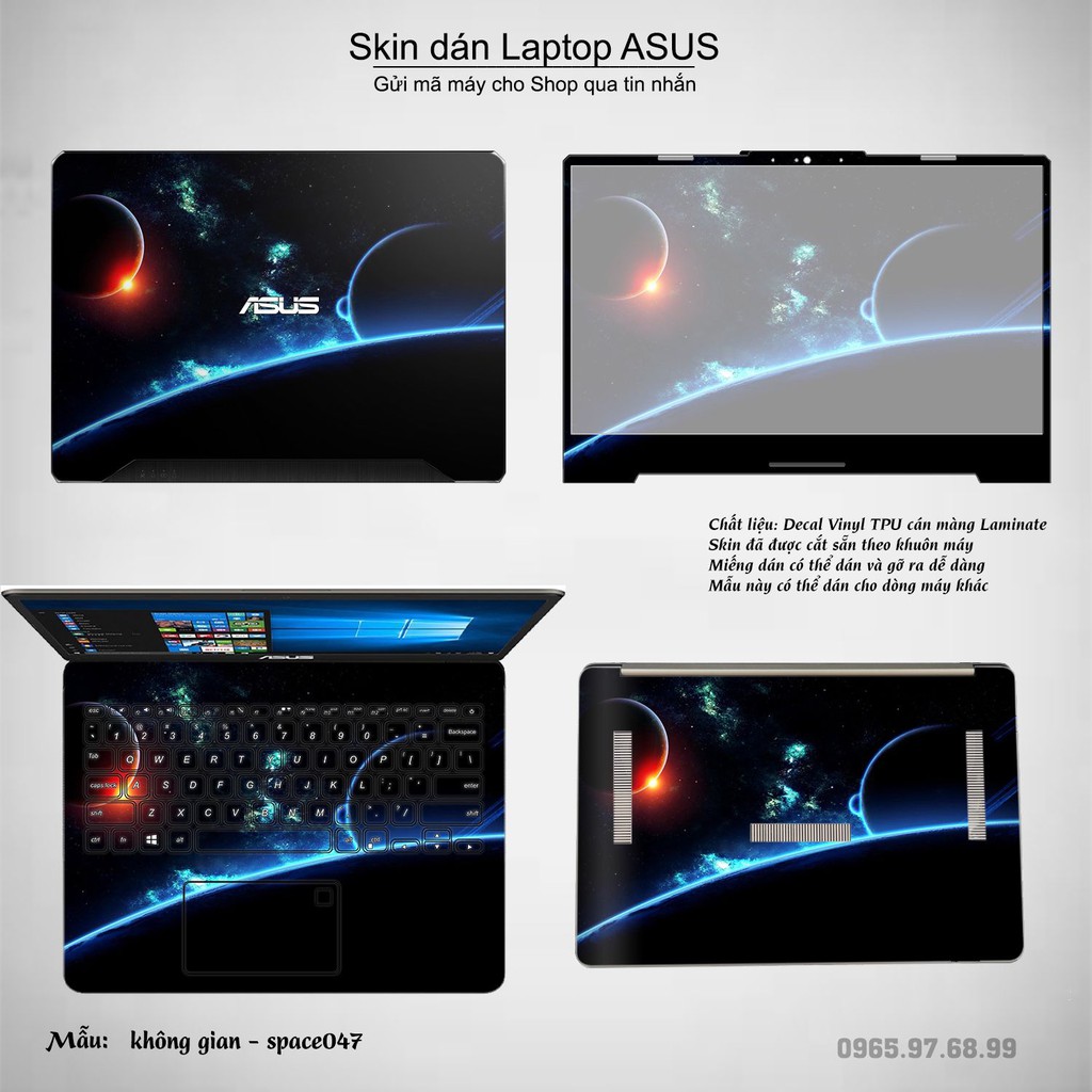 Skin dán Laptop Asus in hình không gian _nhiều mẫu 8 (inbox mã máy cho Shop)