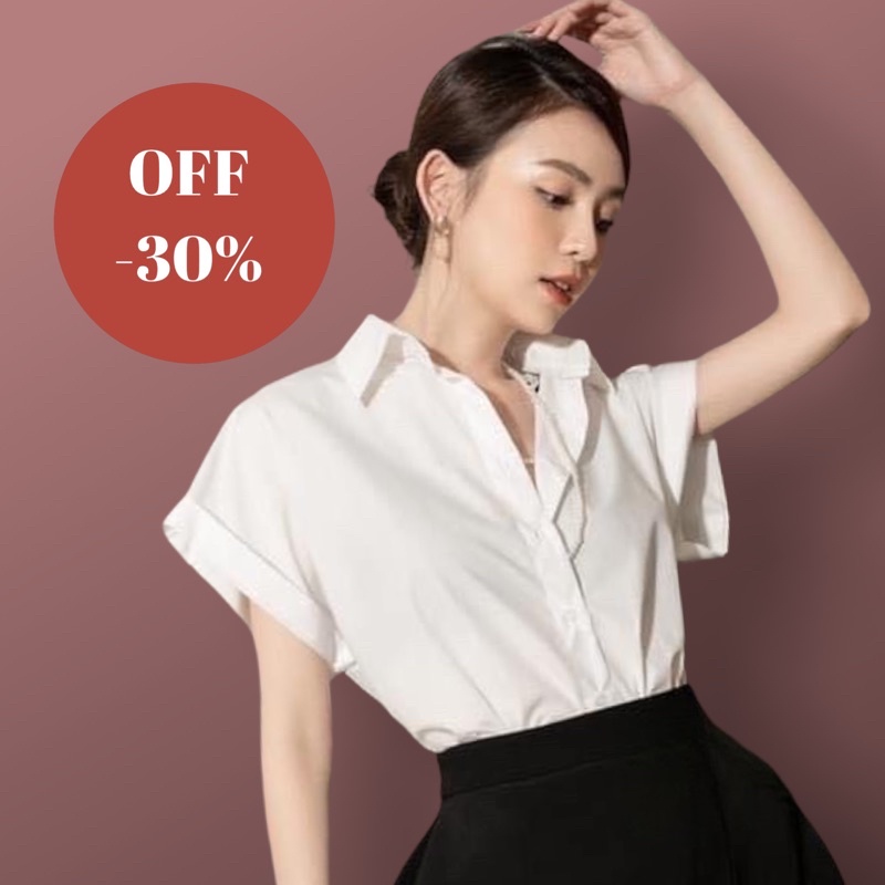 Áo sơ mi nữ công sở siêu đẹp thời trang, áo sơ mi trắng cộc tay nữ mát tay hến