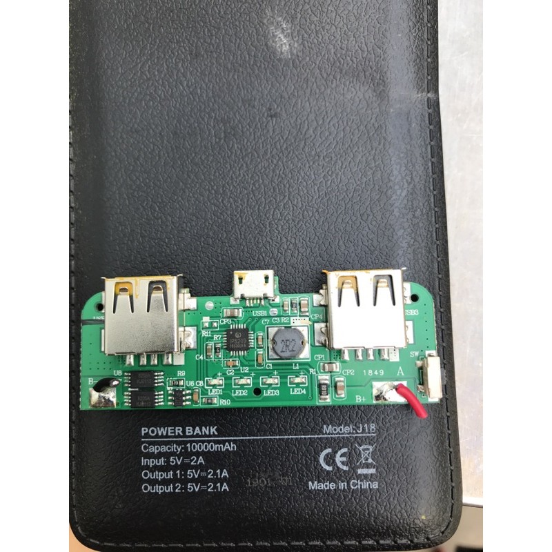 Mạch sạc dự phòng 5V/2.1A chip IP5209 2 out USB 1 in micro hỗ trợ pin 10000mAh xịn sò