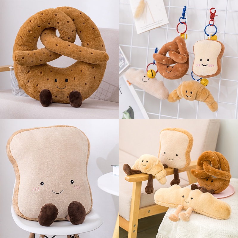 Đồ Chơi Nhồi Bông Hình Bánh Mì Nướng Đáng Yêu Cho Trẻ Em Và Người Lớn