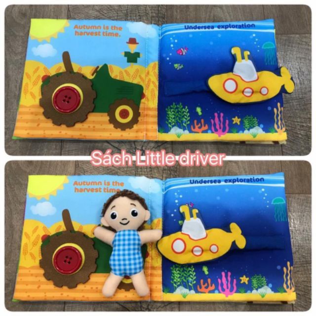 Sách vải tương tác búp bê Little Driver cho bé