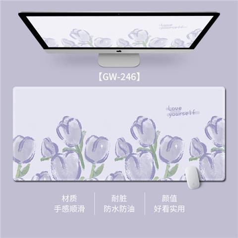 Tấm Lót Chuột Và Bàn Phím Máy Tính Chống Trượt Độ Nhạy Cao In Họa Tiết Hoa Sáng Tạo Cỡ Lớn Tiện Dụng Cho Học