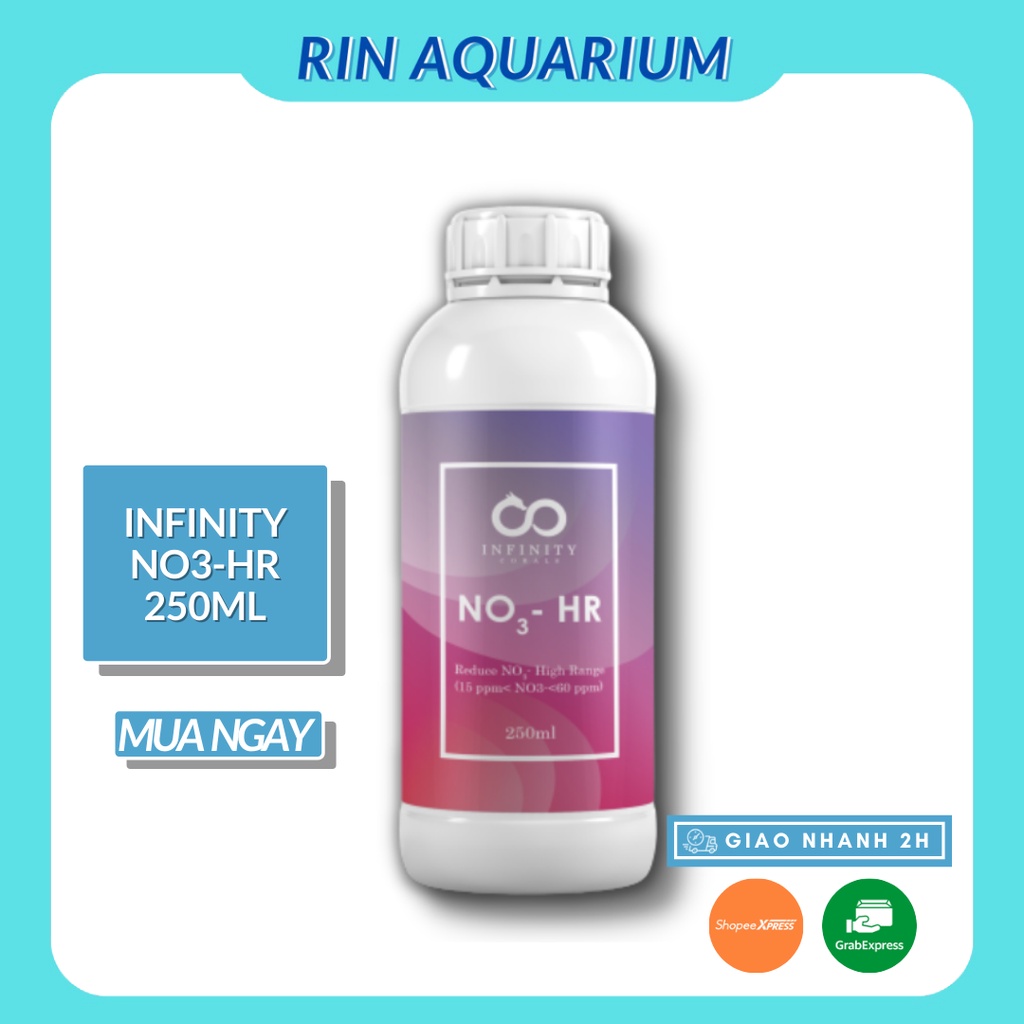 Dung dịch giảm NO3 cho hồ cá cảnh biển - INFINITY NO3-HR 250mL - 500mL