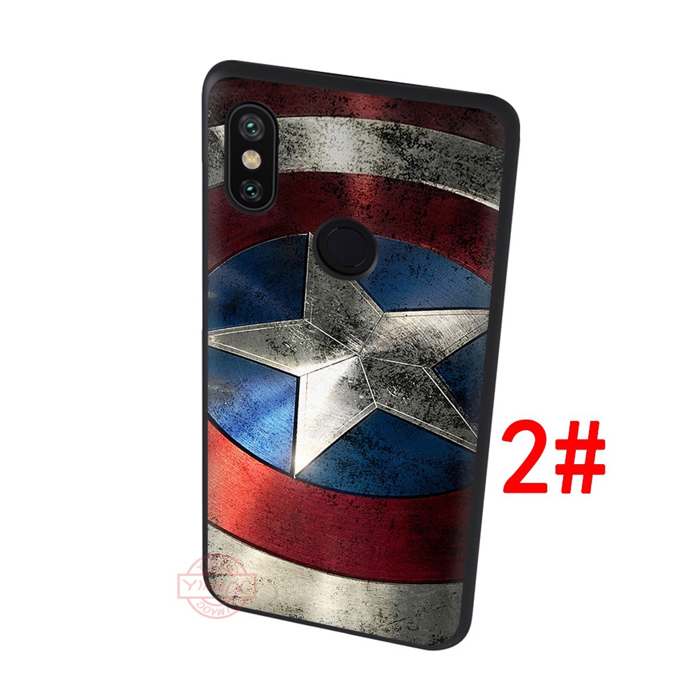  Ốp điện thoại phong cách captain america cho Xiaomi Mi 8 SE 9 SE 8 Lite A1 A2 Lite 5X 6X F1 Max 3