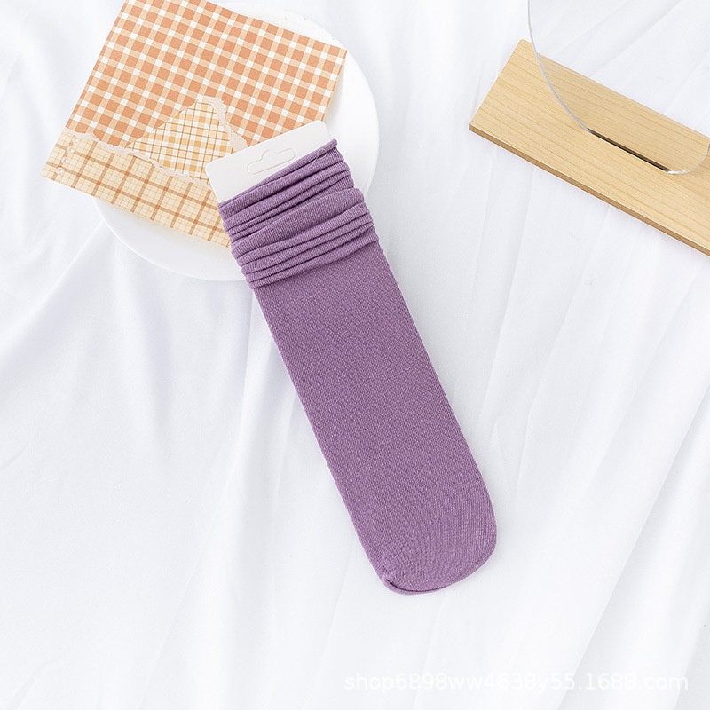 Tất vớ nữ nam cao cổ dài trắng dễ thương hàn quốc đẹp iLita chân thấp nhún đủ màu trơn đen, đỏ, vàng, xám, xanh