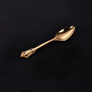 Muỗng Ăn Lớn Inox Mạ Vàng Cổ Điển