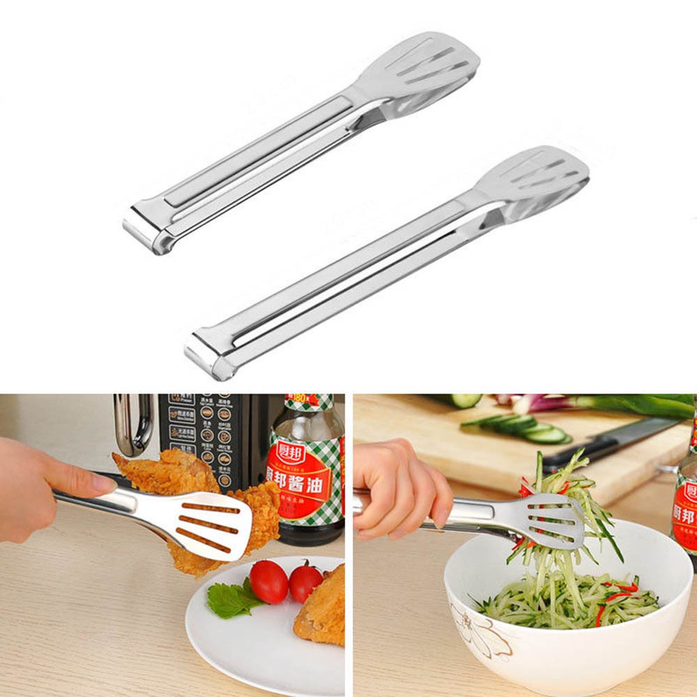 💕FAY💕 Pastry Stainless Steel Kitchen Food Tongs Bread Clip Utensils Cooking Anti-heat Barbecue Buffet Clamp