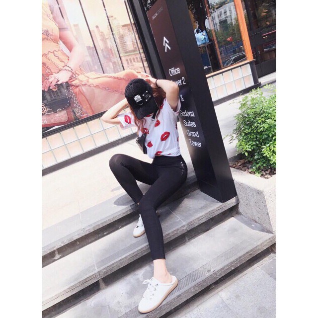 Quần legging  Nữ Chất Umi xuất Hàn 2 khoá hông chuẩn loại 1