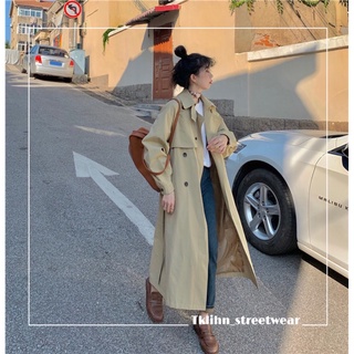 TKLIHN Áo khoác Măng tô ULZZANG dáng dài style HÀN QUỐC UNISEX 2021