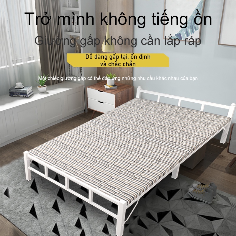 Giường gấp xếp giường một người đơn giản gia dụng nghỉ trưa ở văn phòng giường tiện lợi nghỉ trưa-FU611
