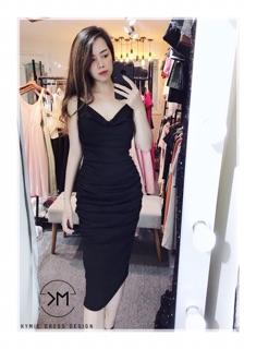 Váy 2 dây cổ đổ V025 KYMIE