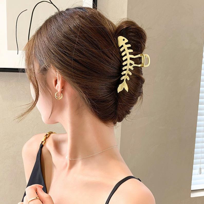 Kẹp Tóc Càng Cua MILASO Kẹp Tóc Hàn Quốc Hình Xương Cá Thời Trang Xinh Xắn Dành Cho Nữ FA-001279