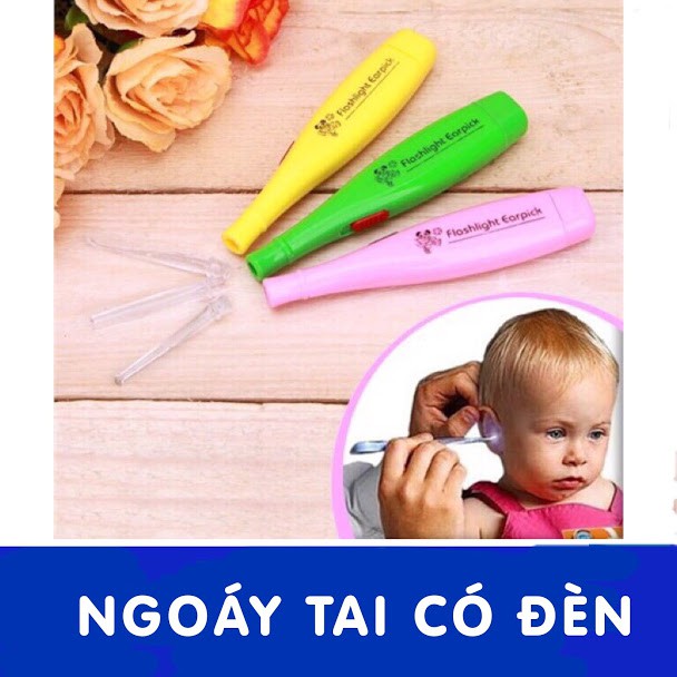 Dụng cụ ngoáy tai có đèn cho bé (loại có hộp đựng)