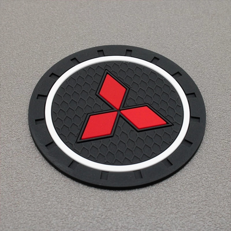 Set 2 Miếng Lót Cốc Nước Trên Xe Hơi Bằng Silica Gel Chống Trượt Dành Cho Mitsubishi Xpander Mirage Lancer Pajero ASX Outlander