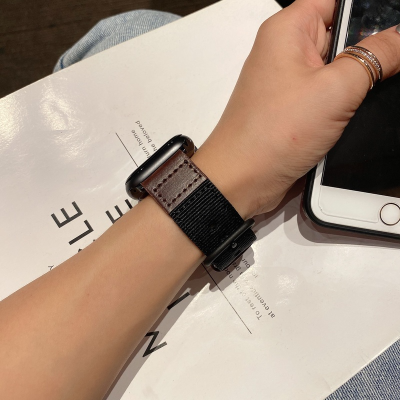 Dây đeo nylon 44mm 42mm 38mm 40mm thích hợp cho Apple Watch 007