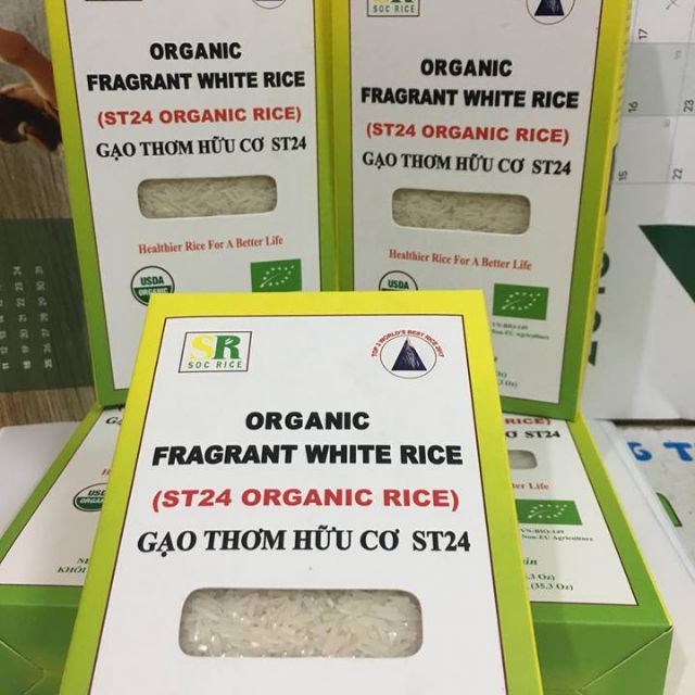 Gạo Thơm Organic ST24 (1kg) - chứng nhận 2020