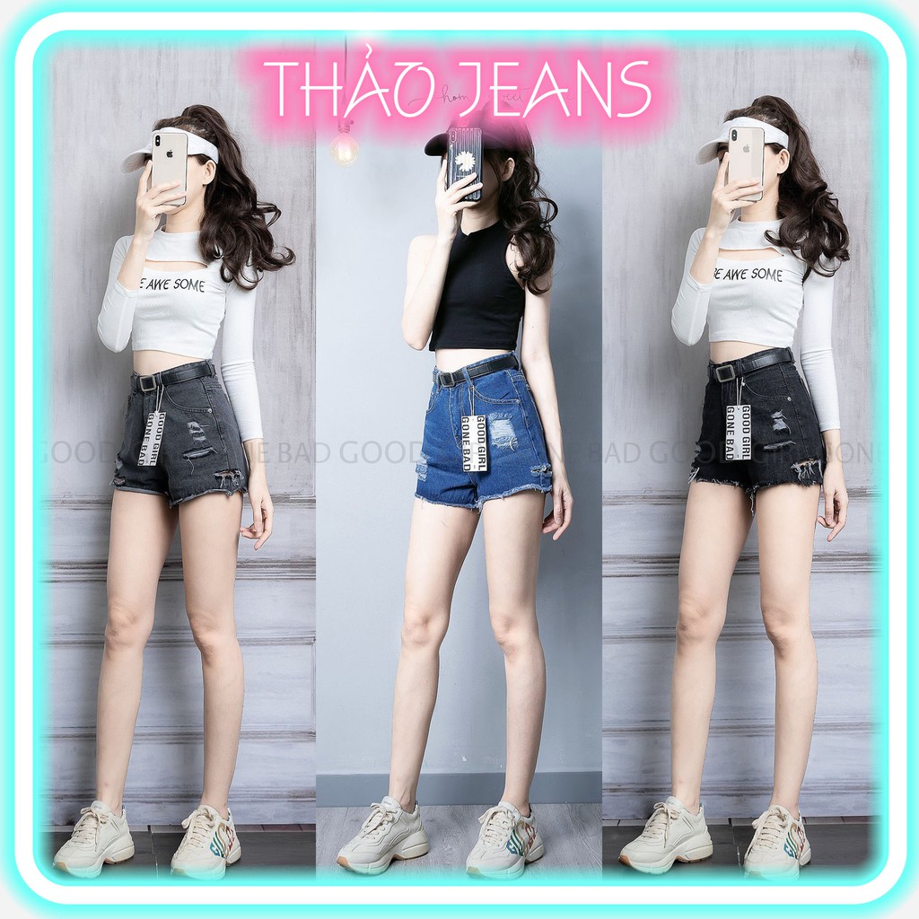 [Mã FAMAYWA giảm 10K đơn 50K] [GIÁ RẺ] Quần Sooc Nữ Lưng Cao, Quần Đùi Jean Tua Lai Lưng Kiểu Rách Ít | BigBuy360 - bigbuy360.vn