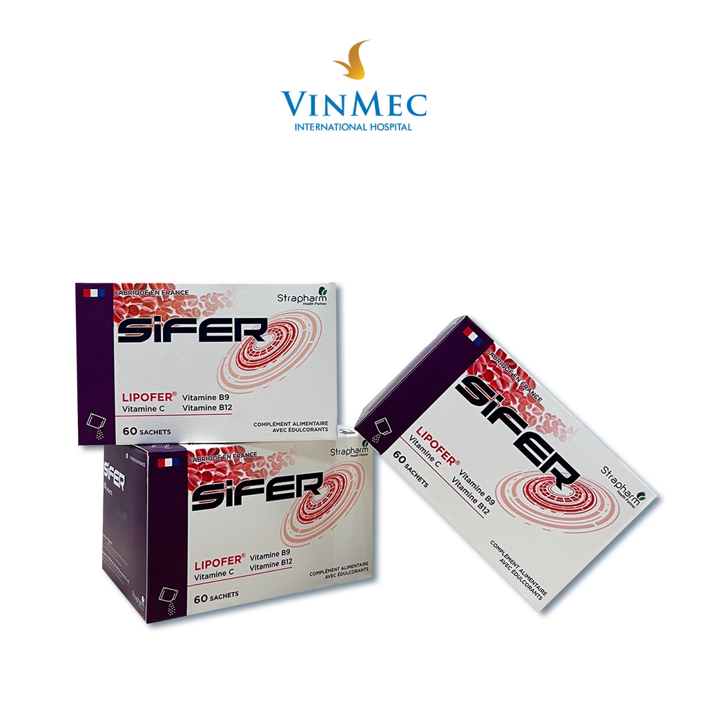 Thực phẩm bảo vệ sức khỏe bổ sung sắt, không gây táo bón Sifer hộp 60 gói