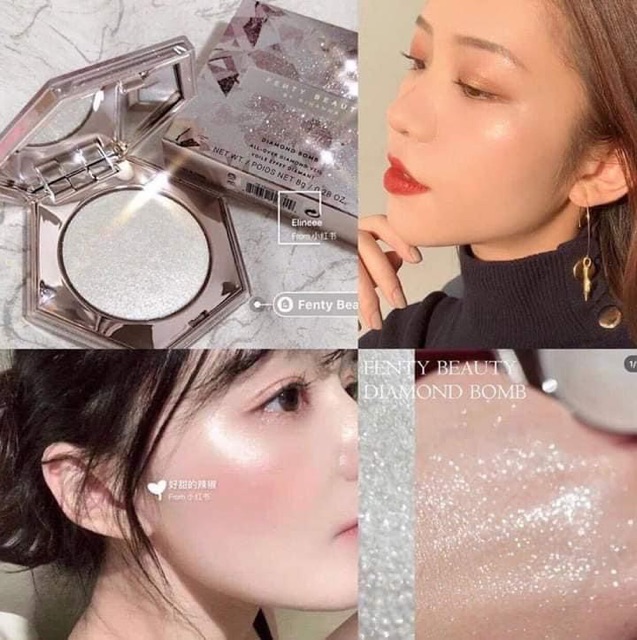 Set trang điểm Fenty Diamond Bomb Baby Mini Lip Gloss & Highlighter | BigBuy360 - bigbuy360.vn
