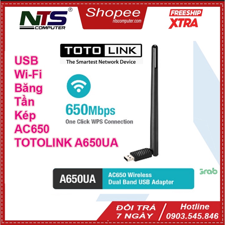 USB Wi-Fi Băng Tần Kép AC650 TOTOLINK A650UA-Tốc Độ Siêu Cao 650Mbps
