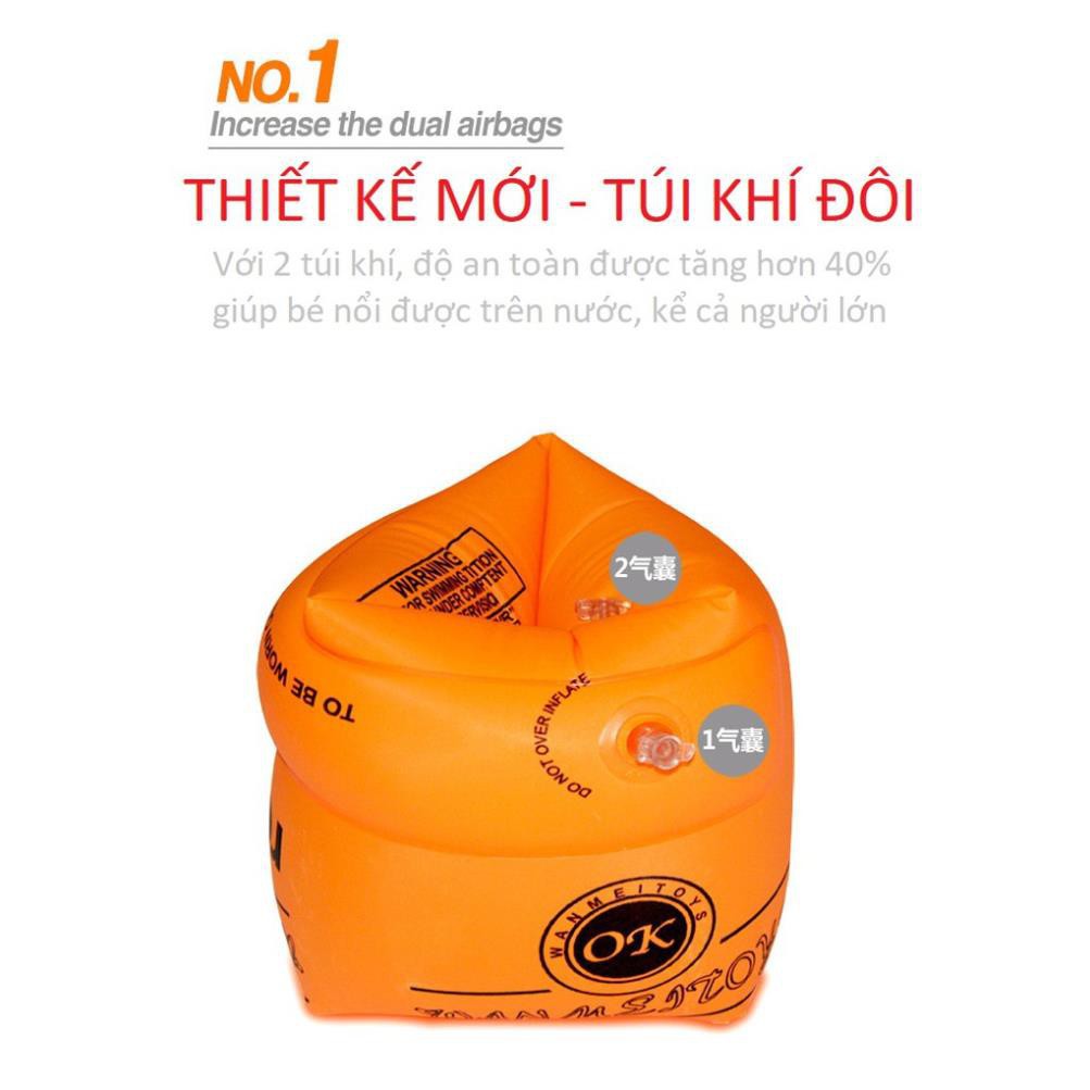 1 bộ 2 Phao tay tập bơi cho bé từ 1-6 tuổi